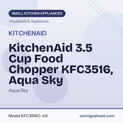 KitchenAid 3.5 Cup Food Chopper KFC3516, Aqua Sky