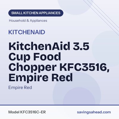 KitchenAid 3.5 Cup Food Chopper KFC3516, Empire Red