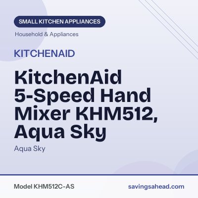 KitchenAid 5-Speed Hand Mixer KHM512, Aqua Sky