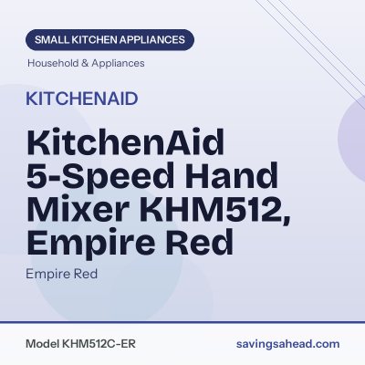 KitchenAid 5-Speed Hand Mixer KHM512, Empire Red
