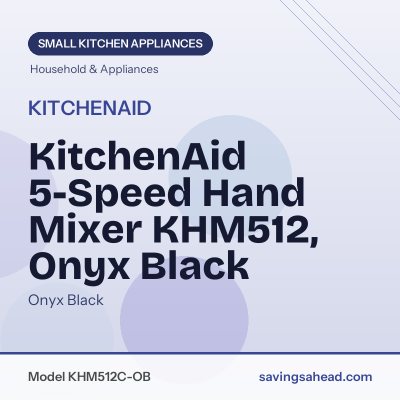 KitchenAid 5-Speed Hand Mixer KHM512, Onyx Black