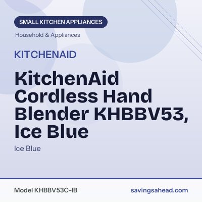 KitchenAid Cordless Hand Blender KHBBV53, Ice Blue