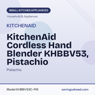 KitchenAid Cordless Hand Blender KHBBV53, Pistachio
