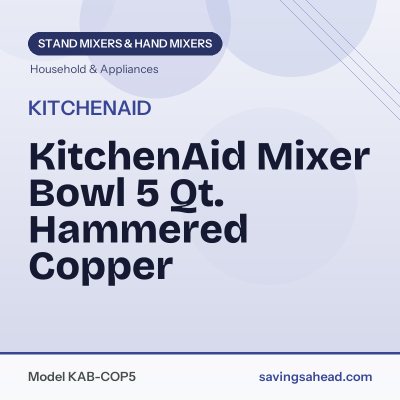 KitchenAid Mixer Bowl 5 Qt. Hammered Copper