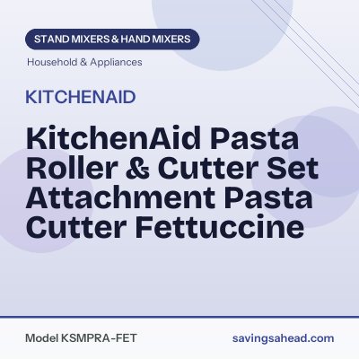 KitchenAid Pasta Roller & Cutter Set Attachment Pasta Cutter Fettuccine
