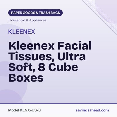 Kleenex Facial Tissues, Ultra Soft, 8 Cube Boxes