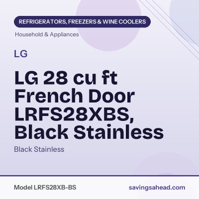 LG 28 cu ft French Door LRFS28XBS, Black Stainless