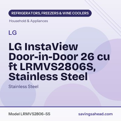 LG InstaView Door-in-Door 26 cu ft LRMVS2806S, Stainless Steel