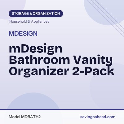 mDesign Bathroom Vanity Organizer 2-Pack