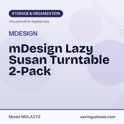 mDesign Lazy Susan Turntable 2-Pack
