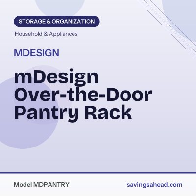 mDesign Over-the-Door Pantry Rack