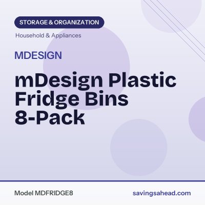 mDesign Plastic Fridge Bins 8-Pack