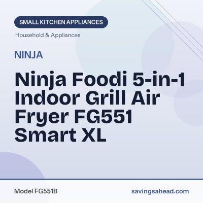Ninja Foodi 5-in-1 Indoor Grill Air Fryer FG551 Smart XL