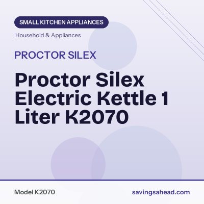Proctor Silex Electric Kettle 1 Liter K2070