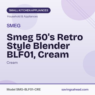 Smeg 50's Retro Style Blender BLF01, Cream