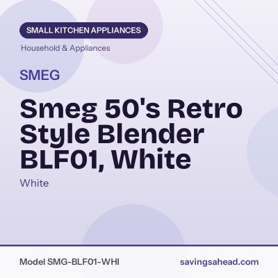 Smeg 50's Retro Style Blender BLF01, White