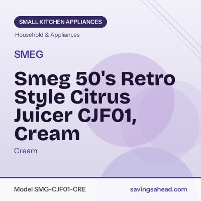 Smeg 50's Retro Style Citrus Juicer CJF01, Cream