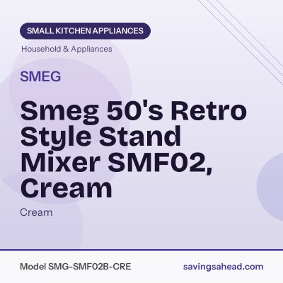 Smeg 50's Retro Style Stand Mixer SMF02, Cream
