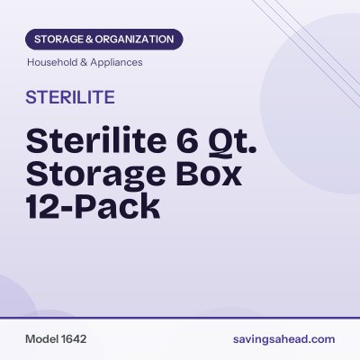 Sterilite 6 Qt. Storage Box 12-Pack