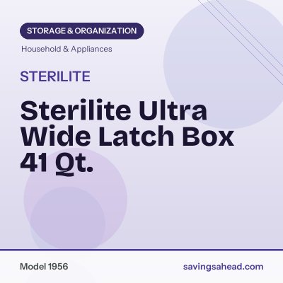 Sterilite Ultra Wide Latch Box 41 Qt.