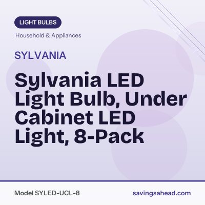 Sylvania LED Light Bulb, Under Cabinet LED Light, 8-Pack