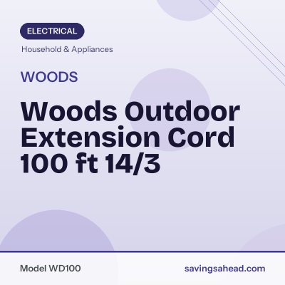 Woods Outdoor Extension Cord 100 ft 14/3