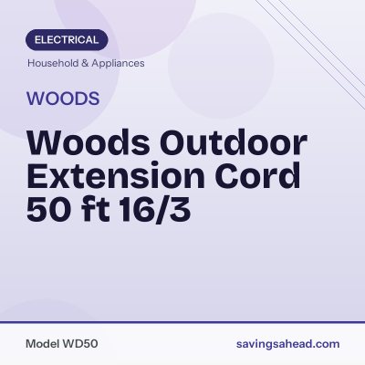 Woods Outdoor Extension Cord 50 ft 16/3