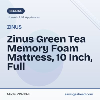 Zinus Green Tea Memory Foam Mattress, 10 Inch, Full