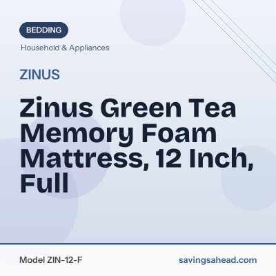 Zinus Green Tea Memory Foam Mattress, 12 Inch, Full