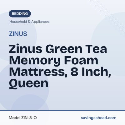 Zinus Green Tea Memory Foam Mattress, 8 Inch, Queen