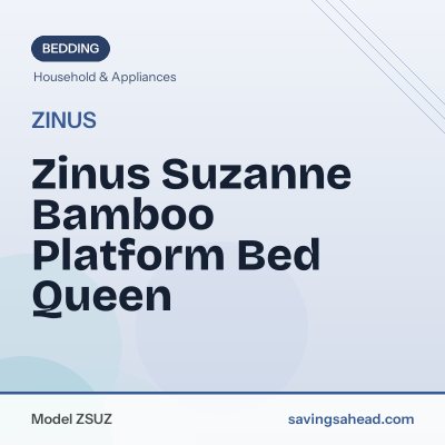 Zinus Suzanne Bamboo Platform Bed Queen